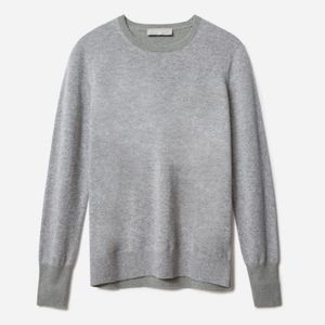 Cashmere Classic Crew Sweater Heathered Gray / Light Sage